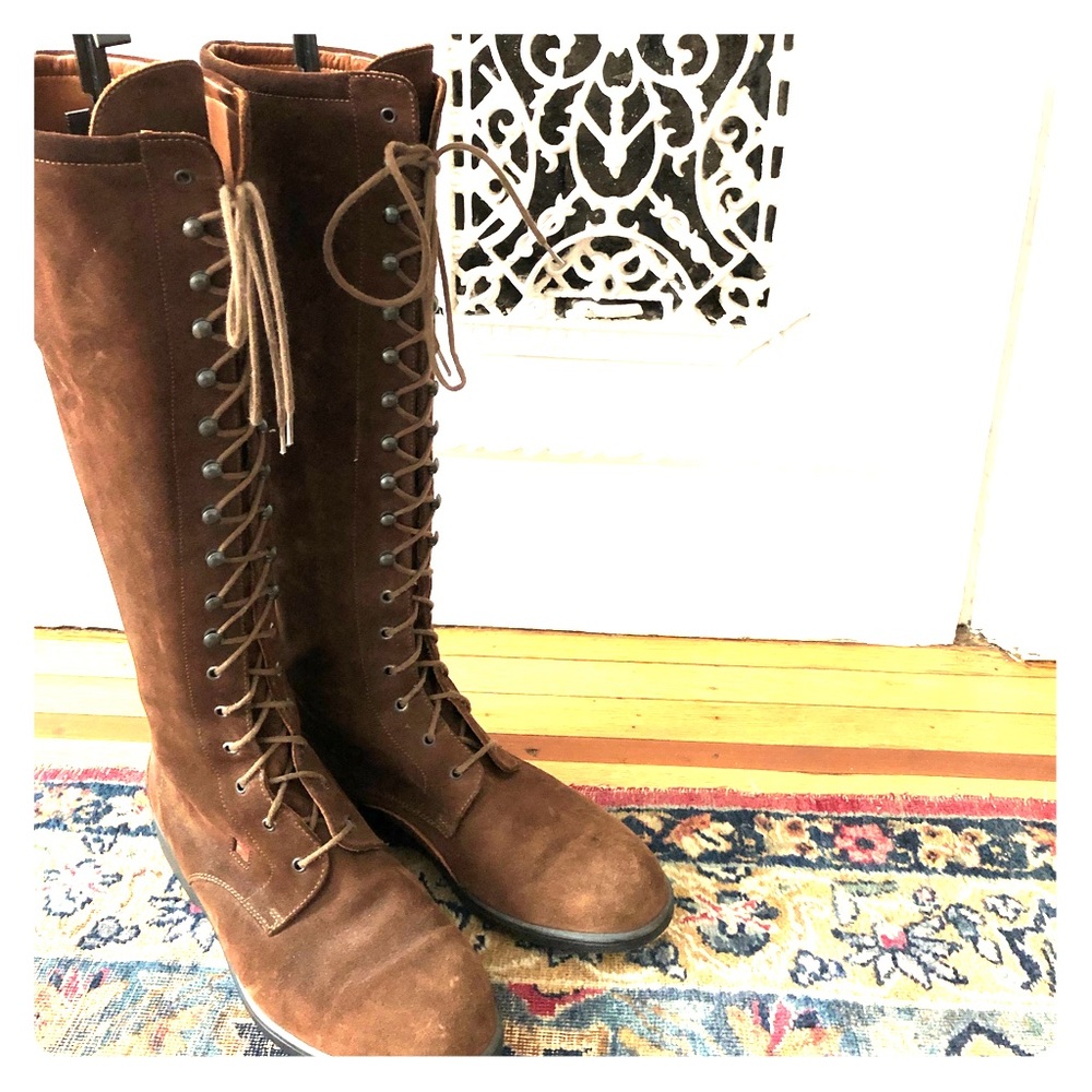 Fratelli Rossetti Lace up Suede Brown Boots Size 9